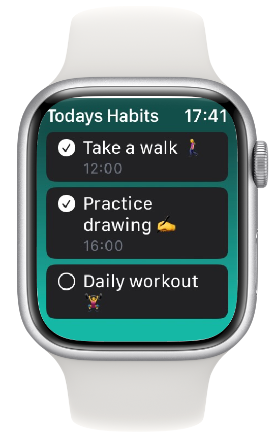 watchos product image: habit todo list